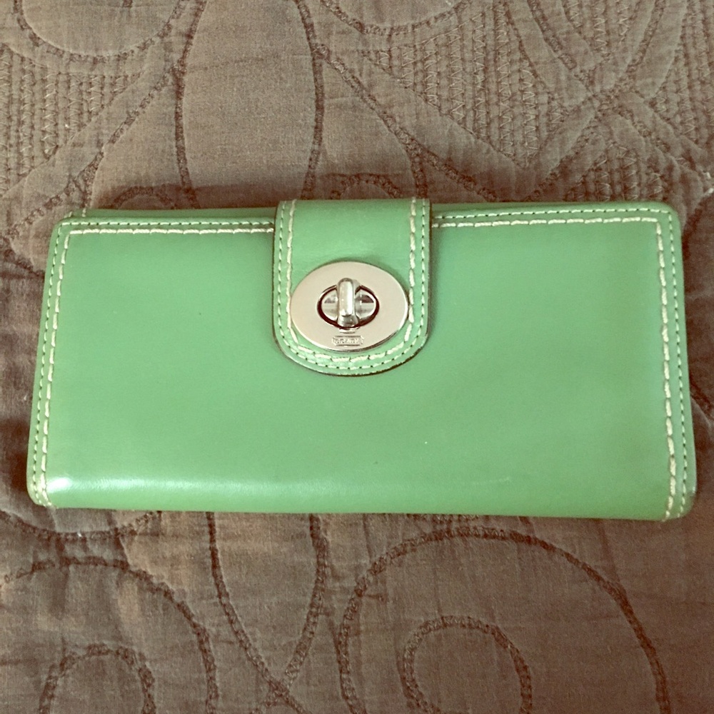 Coach green wallet